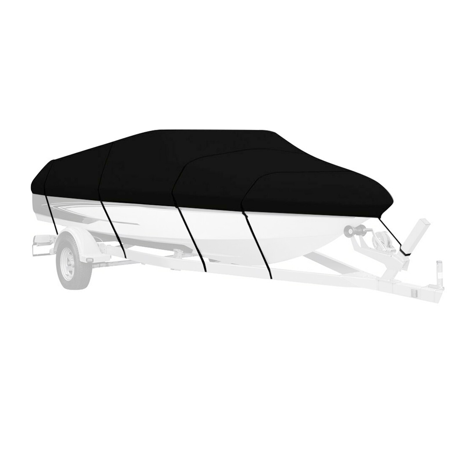 Direct Fit Outdoor Waterproof Elastic Hem Universal Boat Cover Practical Weatherproof Oxford Cloth Solid Sunproof Quick Release