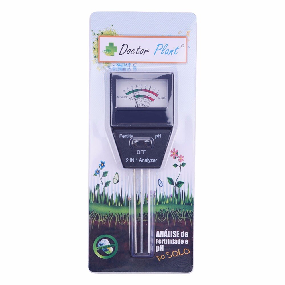 2 in 1 Soil Moisture Sensor Meter Plant Fertile PH Tester with 3 Probes Ideal Instrument For Gardening Indoor Outdoor Tool