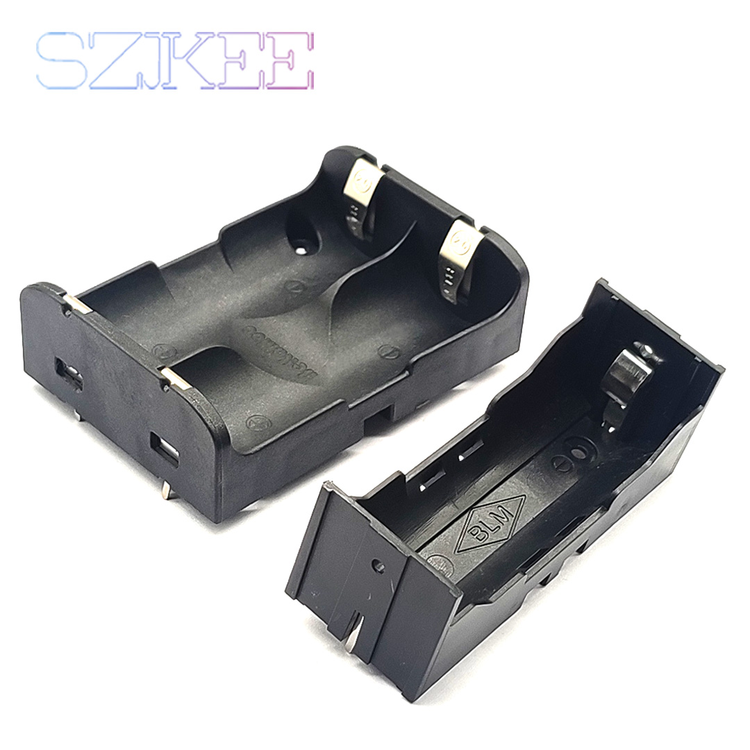 Soporte de batería 26650 con pines PCB, caja de batería con Pin perforado, caja de batería 26650, caja de almacenamiento 26650 con ranura para Pin 1/2