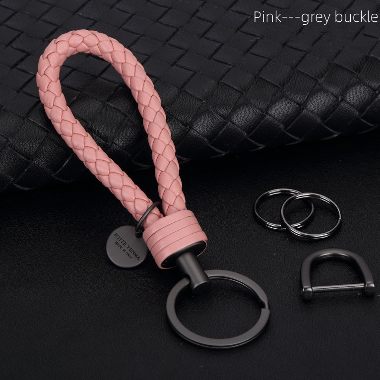 Bilvevd nøkkelring til menn og kvinner, eksklusivt skinnanheng til bilen, nøkkelring til bildeler og tilbehør: Lilla