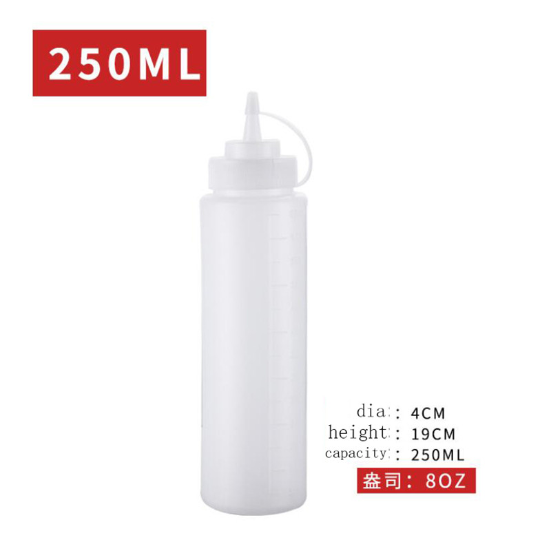 Squeeze Squirt-botellas para condimentos con tapa giratoria, Ketchup, mostaza, Mayo, salsas calientes, botellas de aceite de oliva, Gadget de cocina: 8oz white