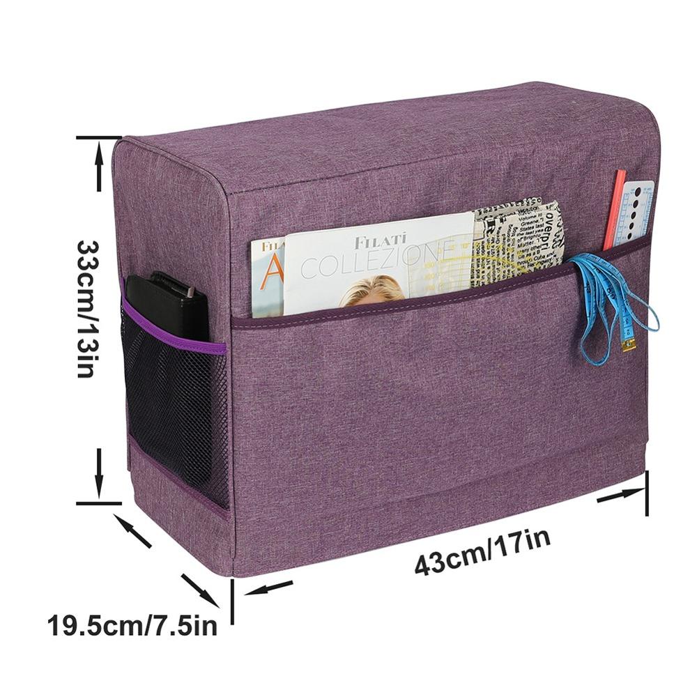 Sewing Machine Dust Cover with Storage Pockets cloth Compatible with Most Standard Singer and Brother household sew Machines