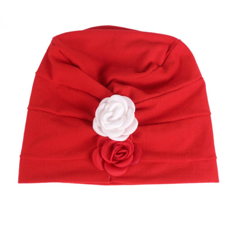 Blomma baby hattar barns bomull hatt flickor indien mössa baby mössa tillbehör
