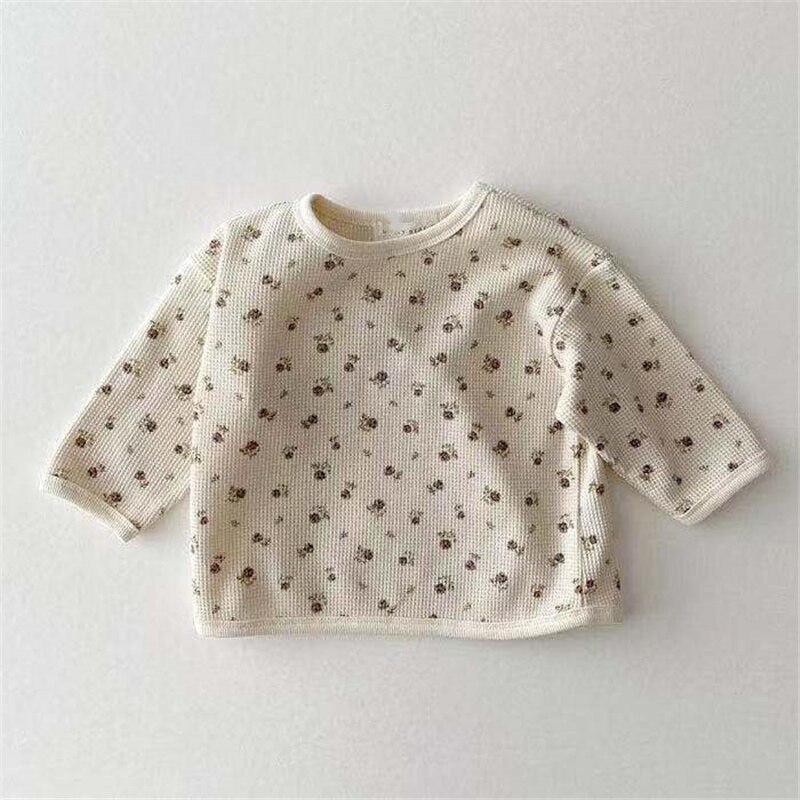 Lente Peuter Baby Meisjes T-shirts Leuke Bloemen Lange Mouwen Casual Tops Katoen Baby Meisjes Kleding Outfits 0-3Y: 1 / 3Y 100