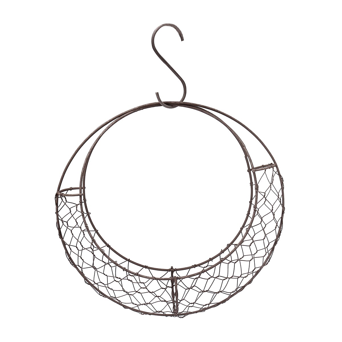 28cm måneform jerntråd kransramme metal saftig gryde hængende kurv plante blomsterholder bryllup / hjem / cafe / festindretning