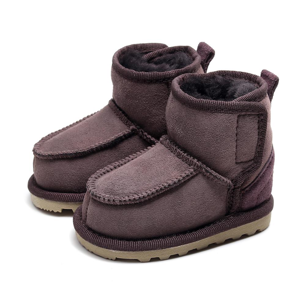 Geanuine Leder Australien Schuhe Baby Schnee Stiefel für jungen und mädchen freundlicher Schnee Stiefel Schaffell Echtpelz Schuhe freundlicher neue