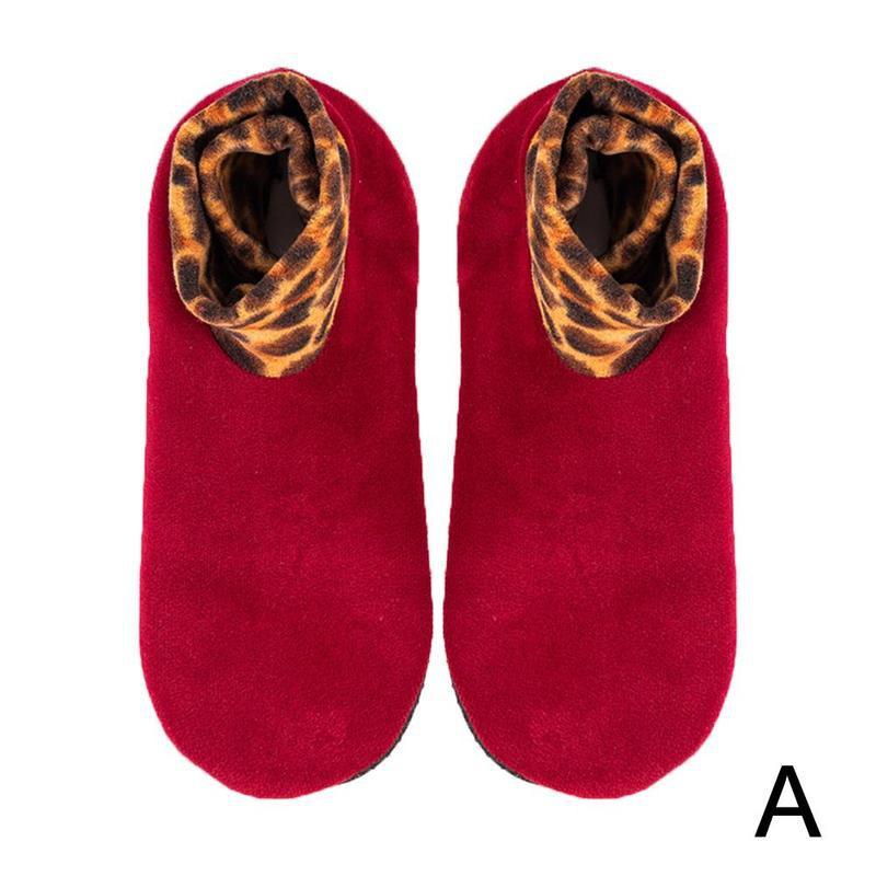 1 paire doux bas polaire chaussettes pantoufle pour hommes femmes hiver épaissir botte chaussette 10 couleurs élastique antidérapant intérieur sol chaussettes: A