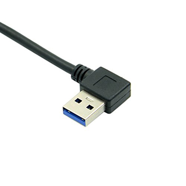 0.4m Right Angled 90 Degree USB 3.0 A Type Male to Straight A Type Male Data Cable