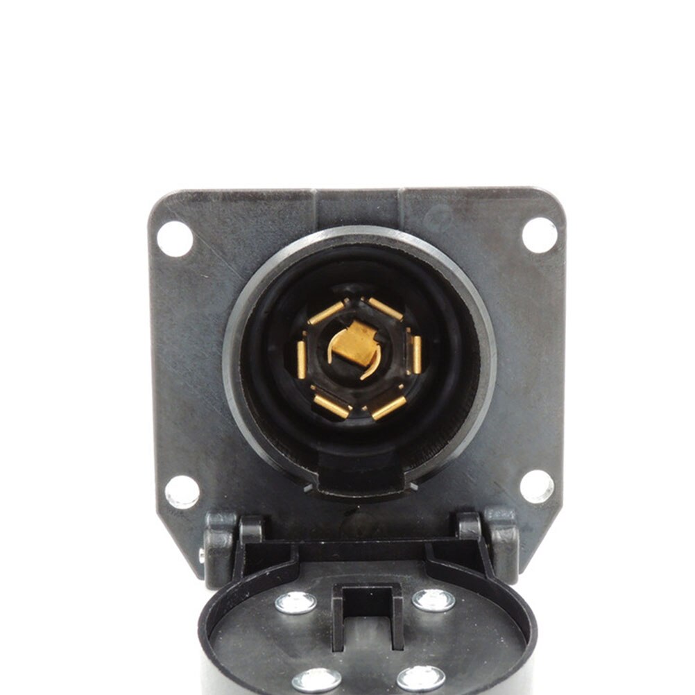 1pc US Car 7 Way Plug Plastic Trailer Adapter Waterproof Plug Socket Trailer Connector Towing Cable Outlet