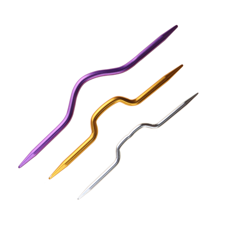 Metal twist needle metal curve needle knitting tool diy tool SKC