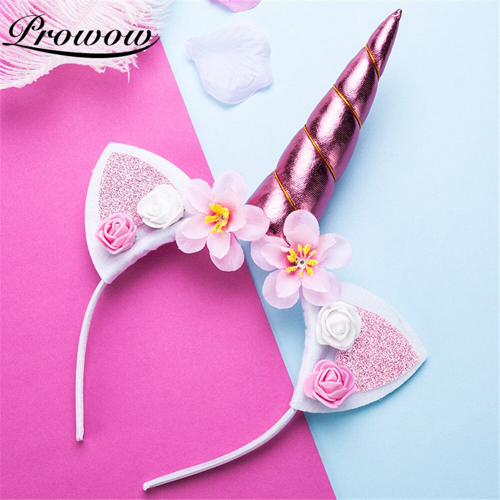 Prowow Fantasie Einhorn Tiaras Für Mädchen Haarband Baby Mädchen Geburtstag Stirnband Kunststoff Prinzessin Haar Für Stirnband Kinder Zubehör