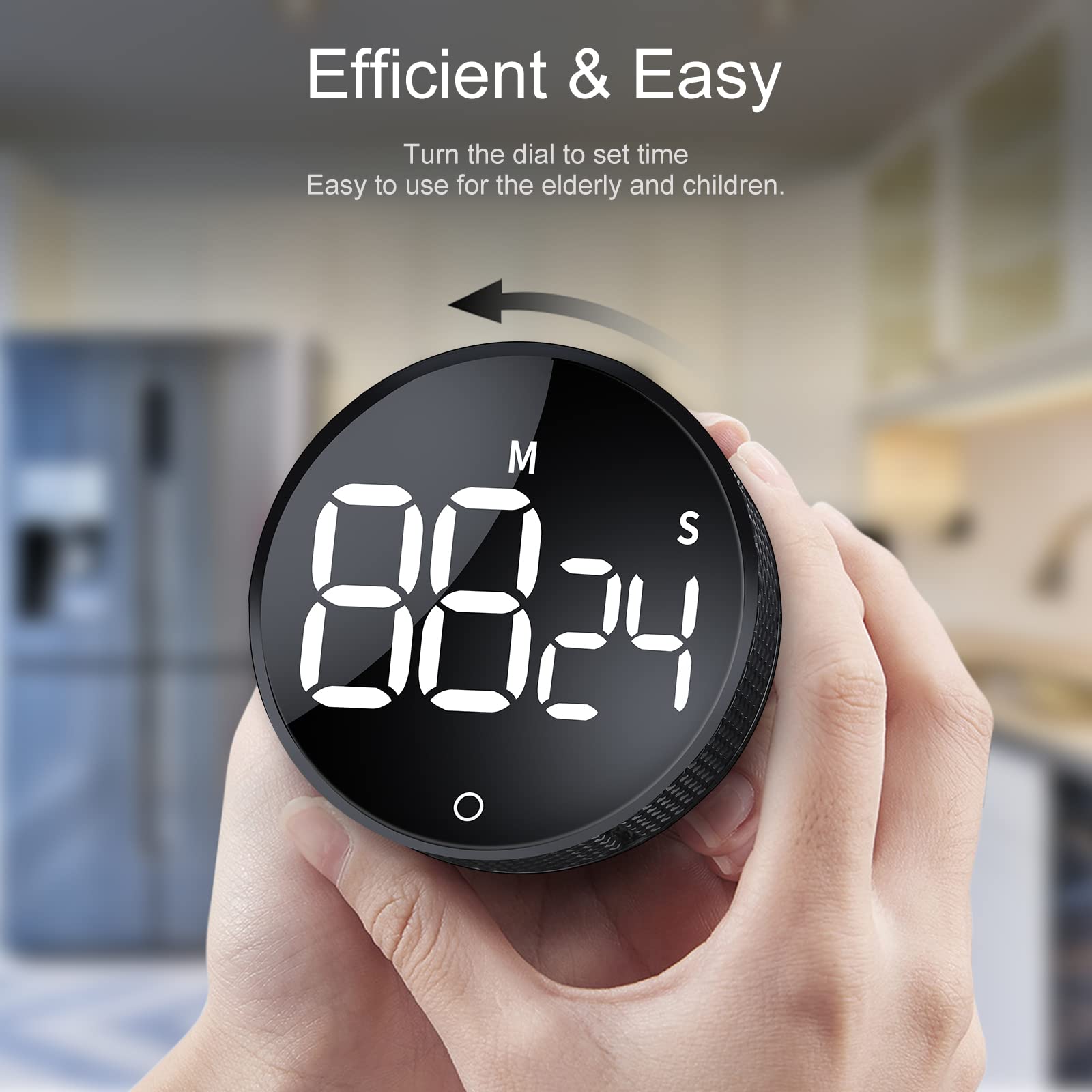Küchentimer, LED, digitaler magnetischer Timer, manueller Countdown-Timer, Wecker für Kochen, Studium, Fitness, Stoppuhr, Time Master