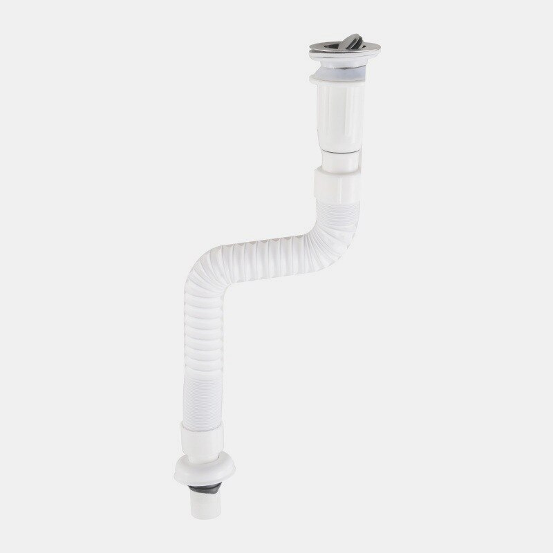 1Pc Kitchen Sewer Drain Pipe Flexible Retractable Bathroom Sink Plumbing For Home Wash Basin Downcomer Plumbing Accessories: 1Pc White