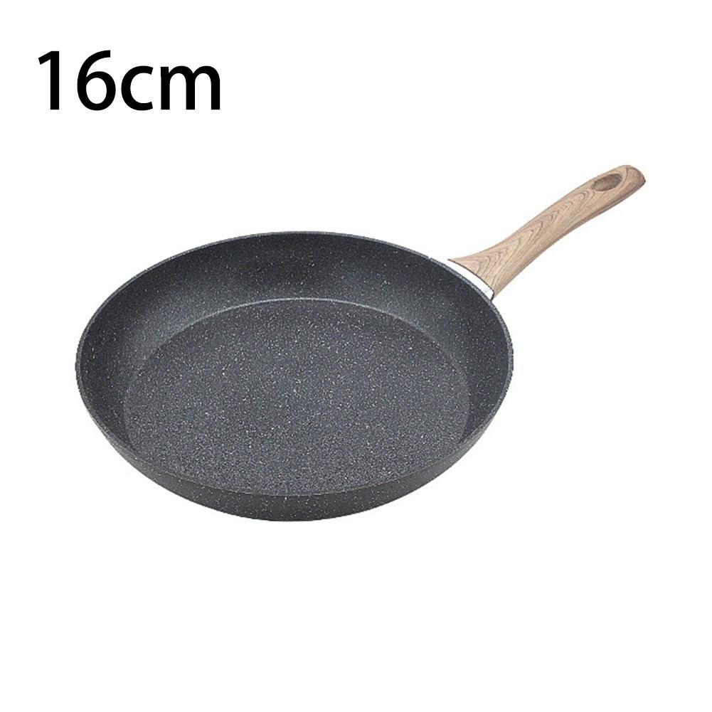 Non-stick Saucepan Frying Pan Cast Iron Pan Stone Layer Frying Pot Cooker Egg Pancake Pot Use Gas And Induction Cookware: 16cm