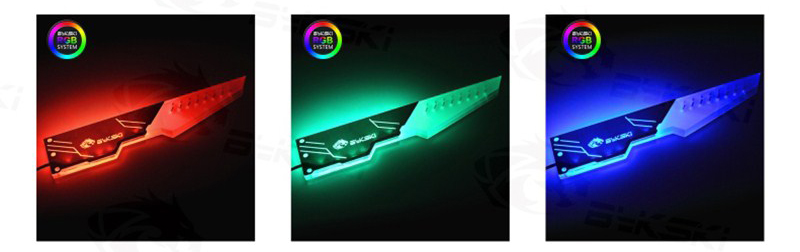 Bykski GPU tarjeta gráfica soporte compañero 5V ARGB 3PIN/12 V RGB 4PIN iluminación B-GPU-VC: 12V RGB 4PIN