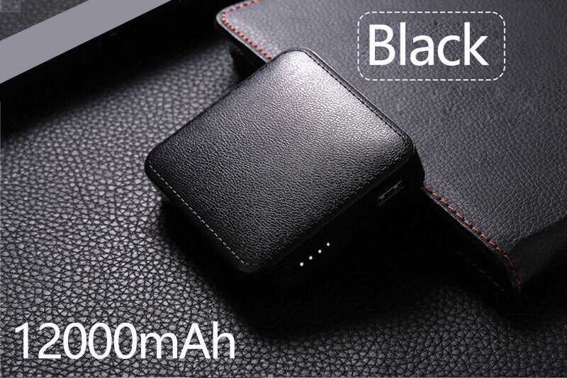 4500mah 8000mah 12000mah Portable Charger Power Bank Double USB Fast Charging Poverbank External Battery Powerbank: Black 12000mah