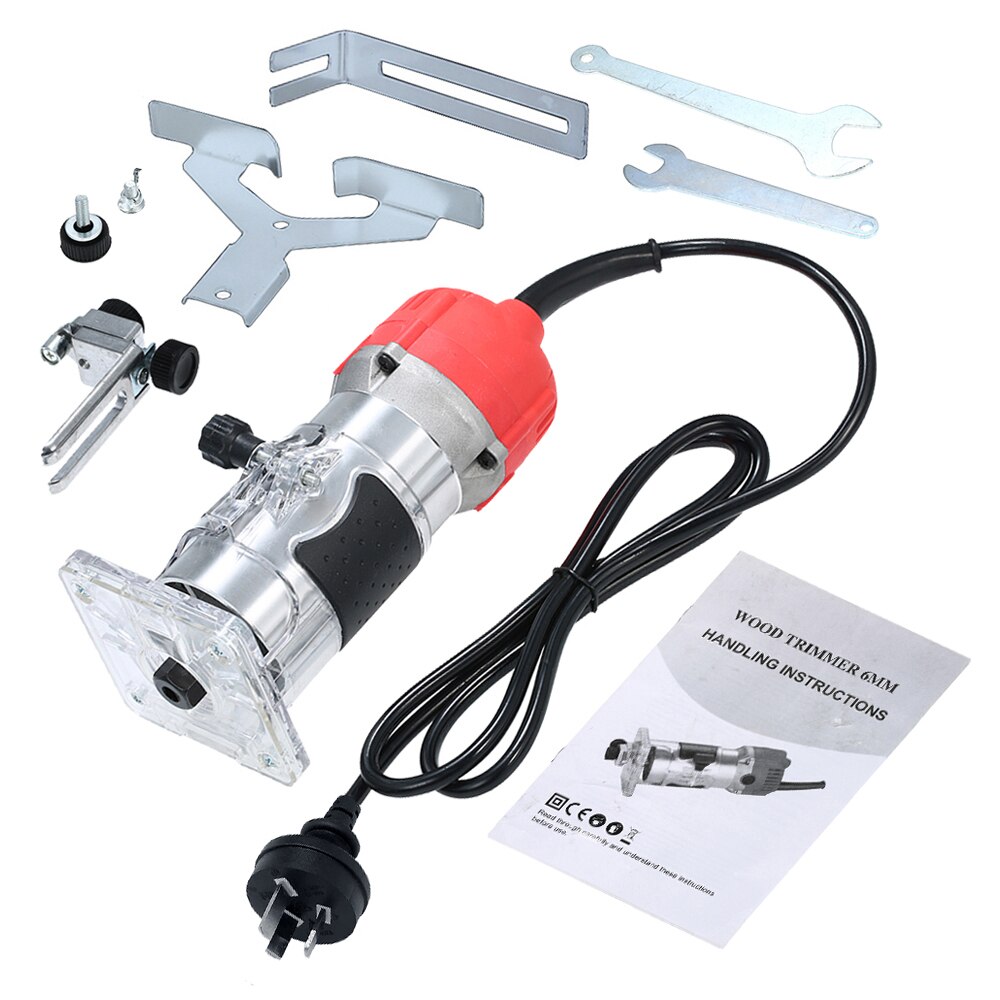 220v 800w elektrisk overfres trimfres 30000r/ min trebearbeidingsfreser trelaminat elektrisk trimmer kompakte palmefreser: Au plug