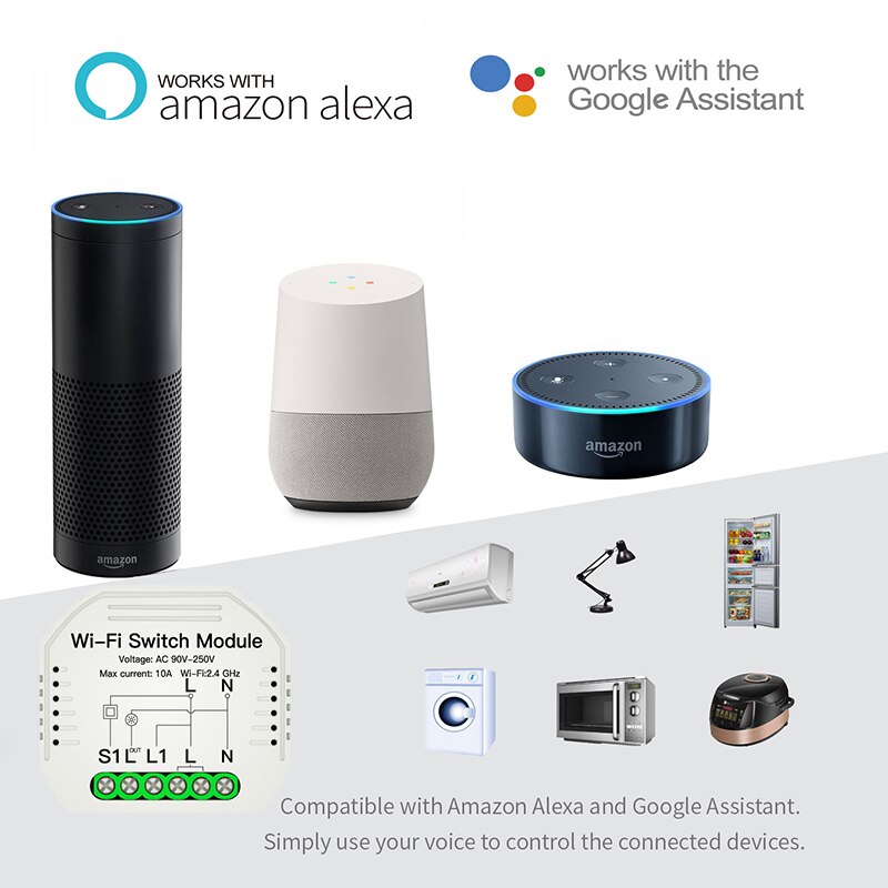 Tuya Smart Leven 1/2 Manier Wifi Smart Switch Module Afstandsbediening Voice Control Werkt Met Alexa Google Thuis smart Home