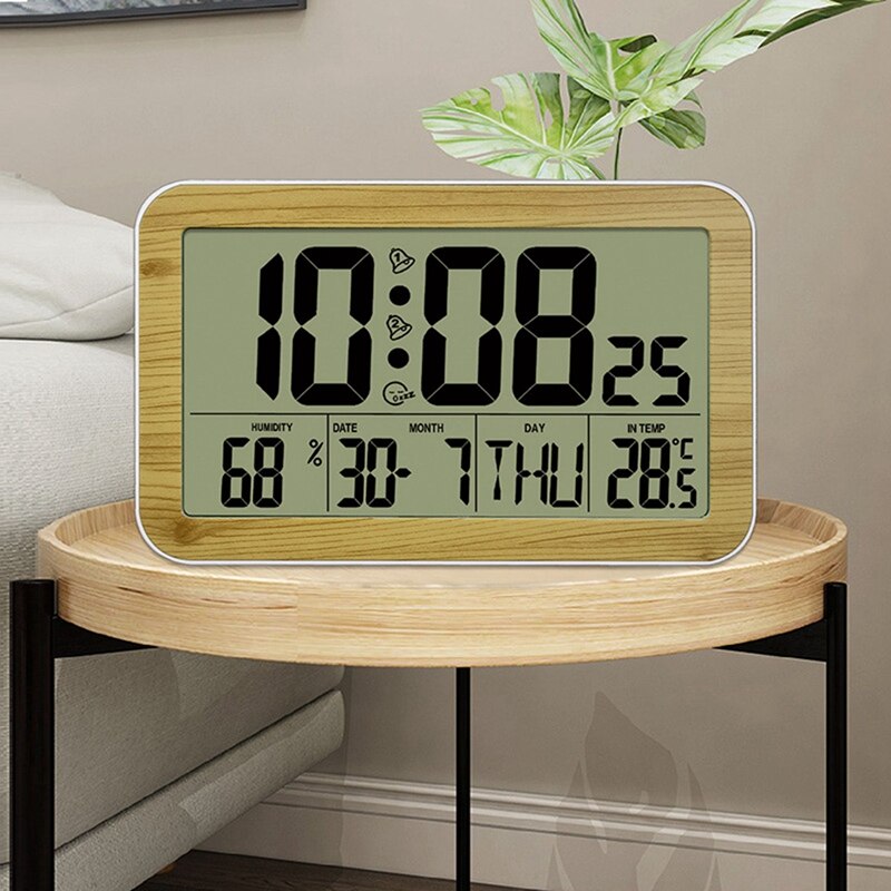 Large Screen Digital Wall Clock Home Electronic Wall Clock Student Electronic Alarm Clock Digital Display Desk Clock