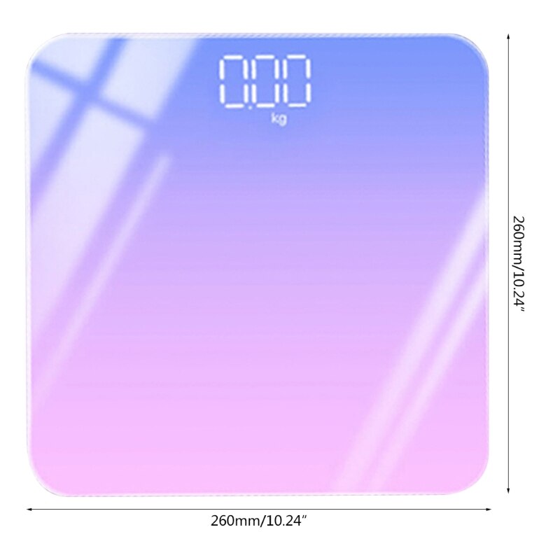 N0HB Weight Scale Precision Body Bathroom Scale Digital Electronic Scale Tempered Glass Easy Read Backlit LCD Display