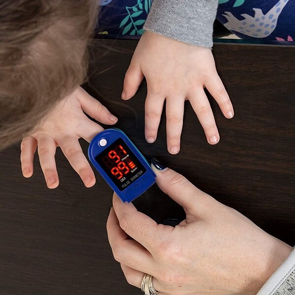 Vinger Oximeter Zuurstofverzadiging Blood Oxygen Monitor Finger Clip Hartslagmeter Oxymetrie Pulsoximeter Thuis Detector
