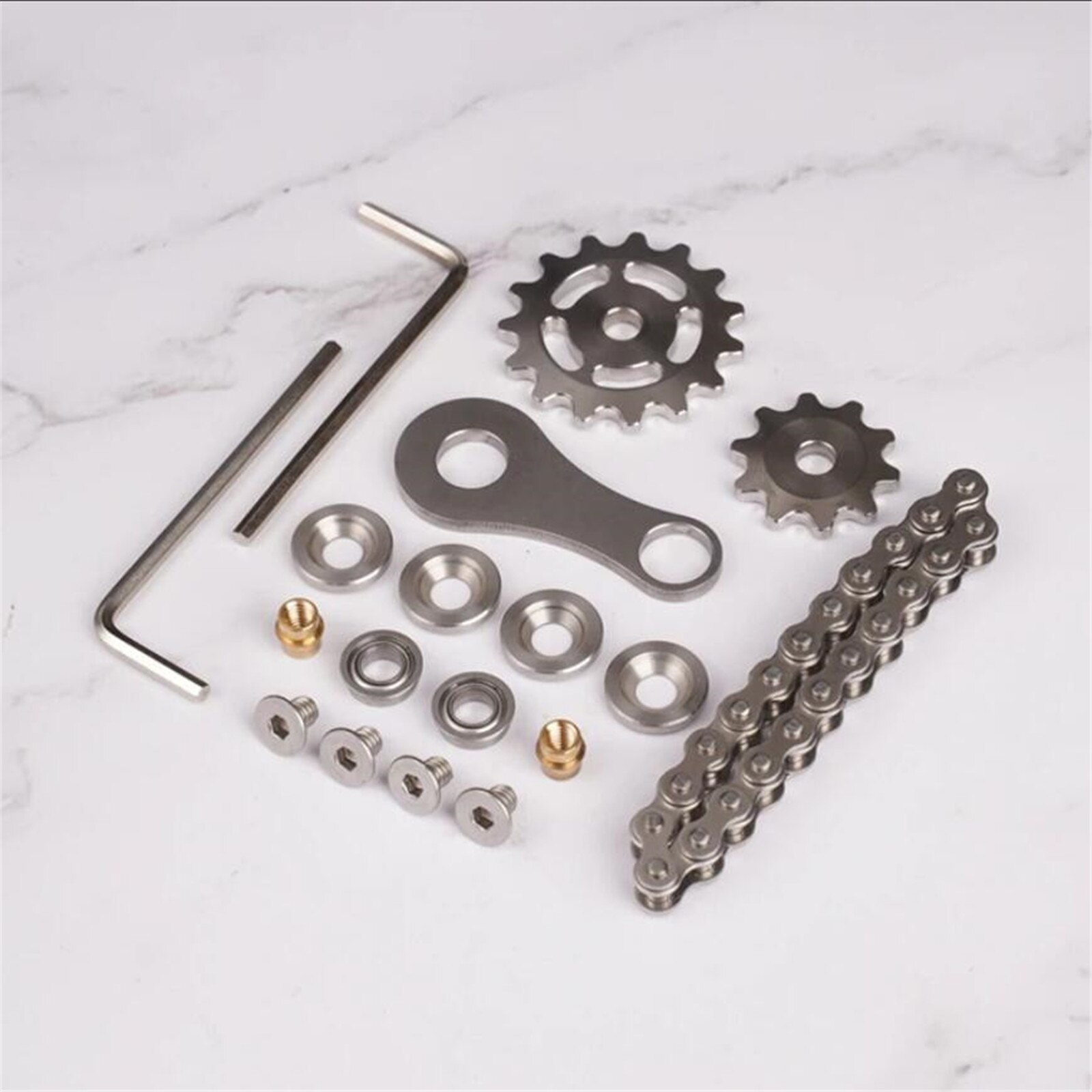 Vingertop Speelgoed Gyro Tandwiel Vliegwiel Vingertop Fidget Spinner Metalen Speelgoed Gear Chain Roadbike Spinner Kids Jaar