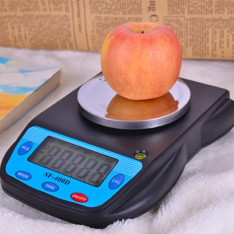 SF-400D Analytische Balans Laboratorium Elektronische Digitale Weegschaal Keukenweegschaal 500G/0.01G Zwart