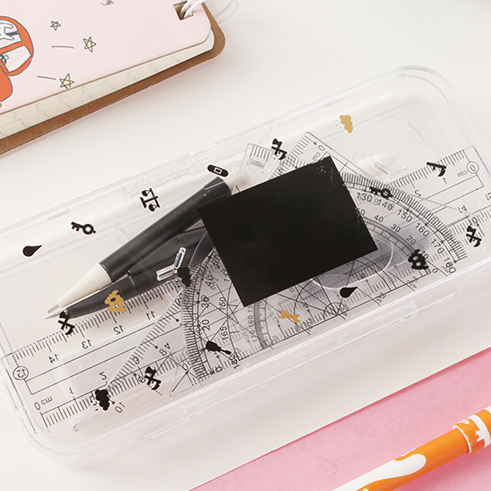 1 Set Geometry Precision Tools Circle Drawing Tools Compasses Rulers Protractor Kit (Random Color)