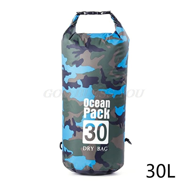 Vandtæt tørpose til kvinder mænd , 5l/10l/20l/30l rulle top let tør opbevaringstaske rygsæk til rejser ,4 farver: B -4