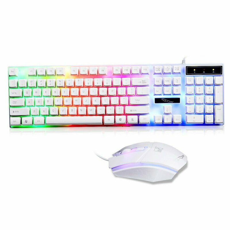 Wired USB Keyboard Combo RGB For Desktop Laptop Mechanical Feel Gamer Mouse Gamer USB Wired Gaming Keyboard Mouse Set