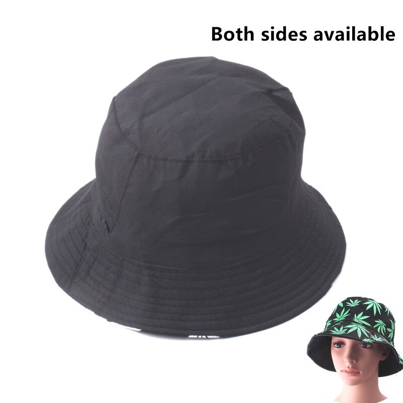 1 pièces unisexe feuille d'érable impression Panama seau chapeau femmes hommes rue Hip Hop casquette Couple plat été feuille casquettes pêcheur chapeaux