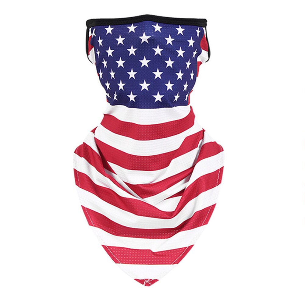 Spandex Flame Teeth Print Breathable Dust Proof Anti UV Face Cover Bandana Neck Gaiter