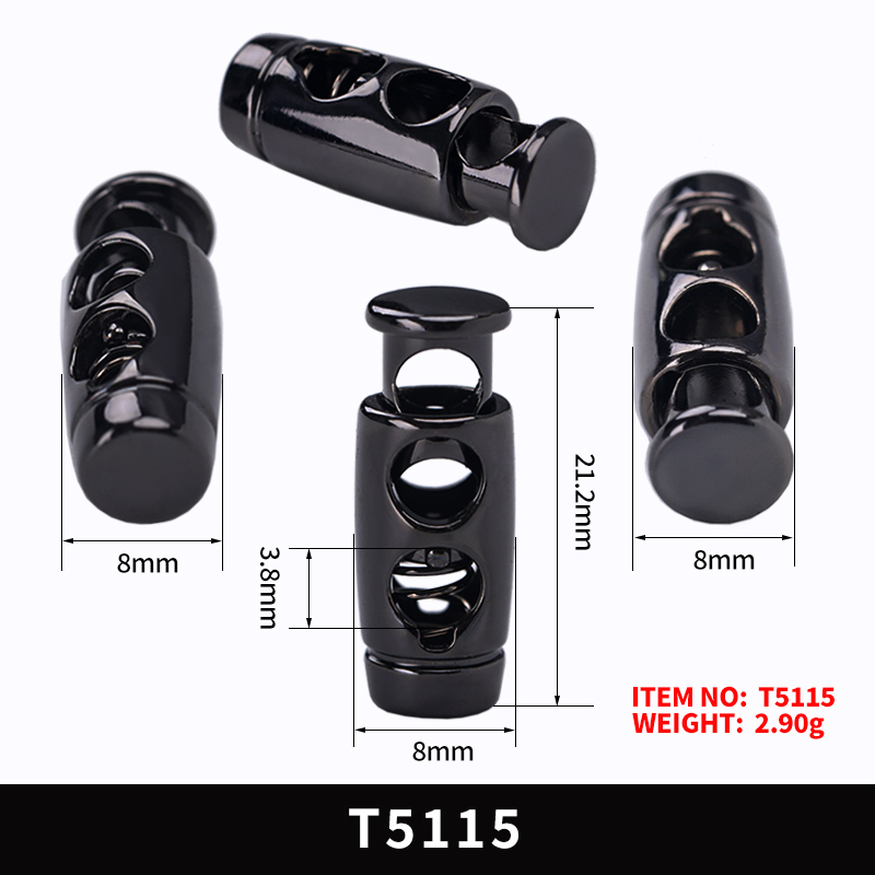 50pcs Metal Toggle Spring Loaded Cord Locks Drawstring Rope Clip End Round Ball Sliding Fasten Button Lanyard Paracord Stopper: T5115