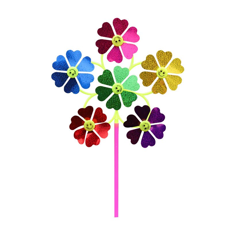 1Pc Kleurrijke Diy Pailletten Windmolen Wind Spinner Huis Tuin Yard Decoratie Kinderen Speelgoed