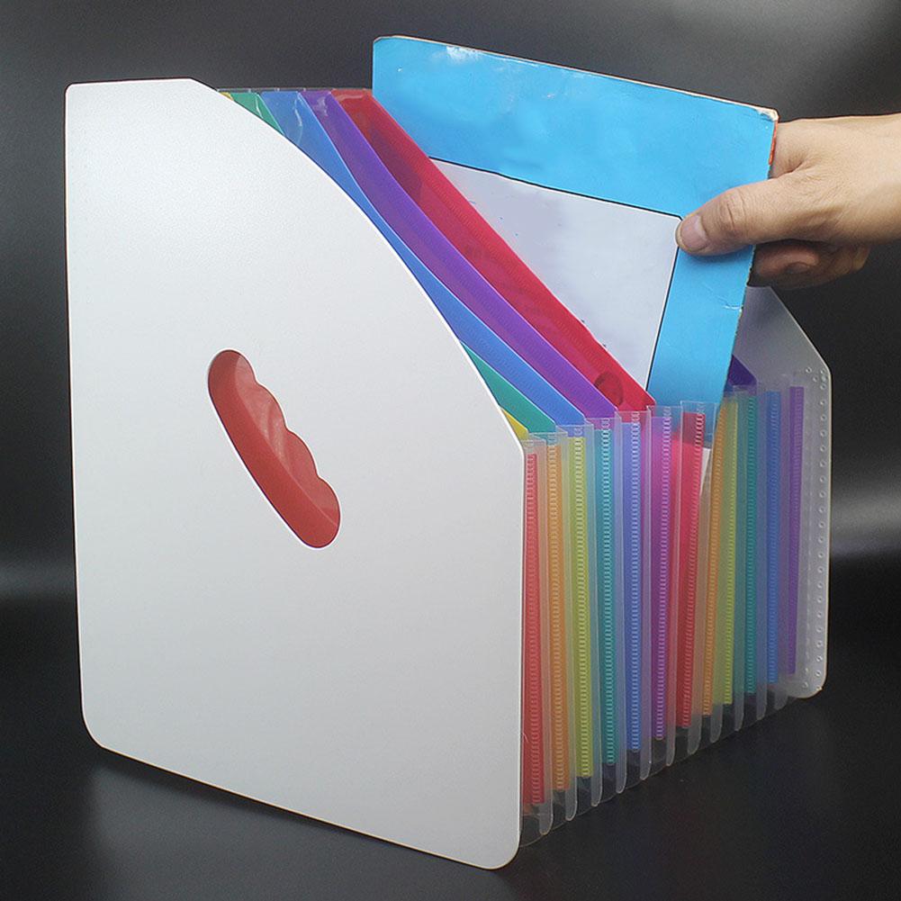 Large Capacity Rainbow Vertical A4 Organ Package For Student Teacher File Shelf Storage Supplies Used In Offices