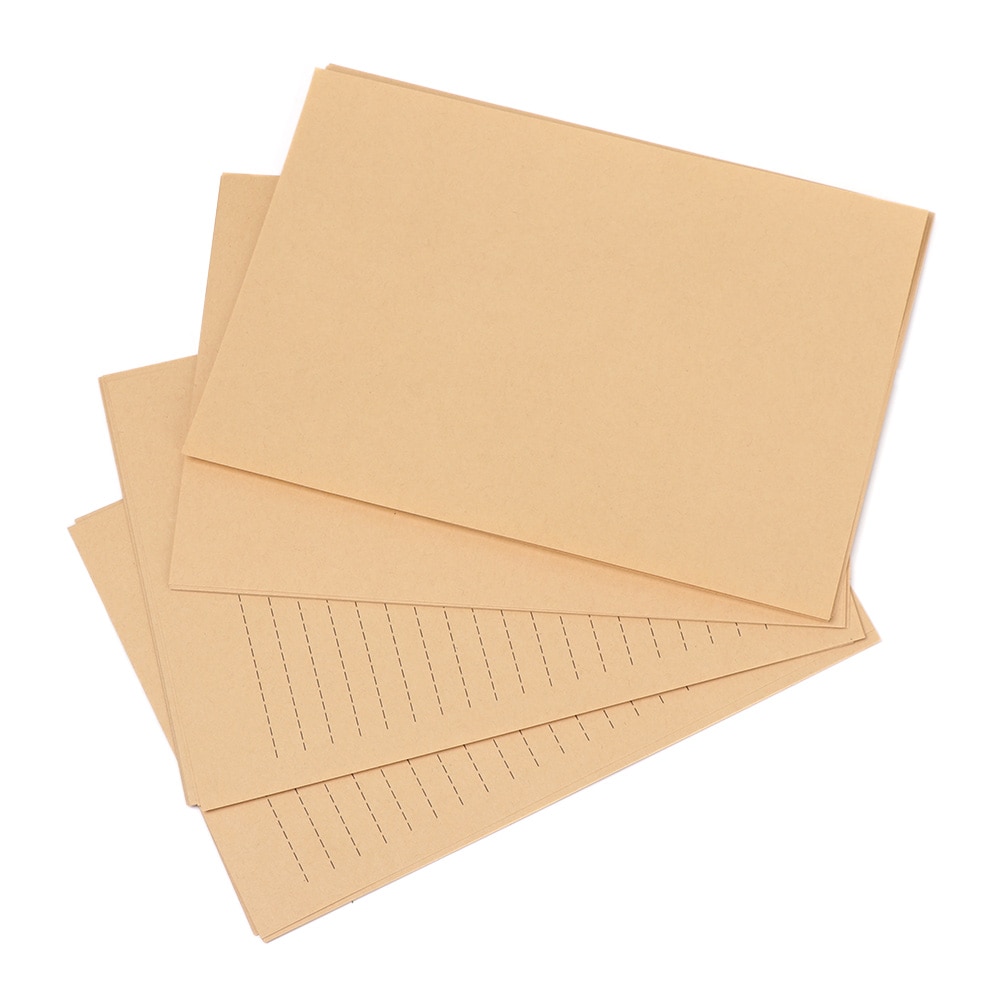 25 Sheets Empty Letter Paper Kraft Printing Writing Thick Paper Postcards DIY Card Hand Making Craft Wedding Invitation Card