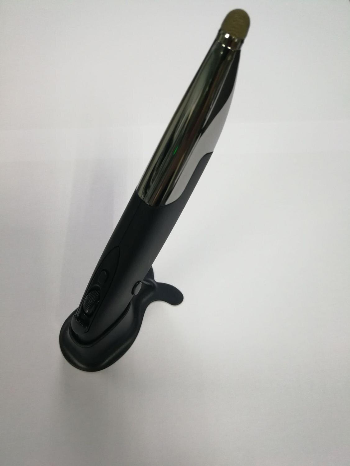 2.4G Wireless Mouse Adjustable 1600DPI Pen Mouse USB Optical Air Mouse Presenter Pen Mini Mice Capacitive Pen for Tablet Laptop: Black