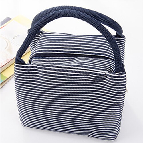 Thickening aluminum foil Stripe Oxford lunch bags keep lunch box warm for women waterproof Lunch bag student Bento bag MMB-007: lunch bags