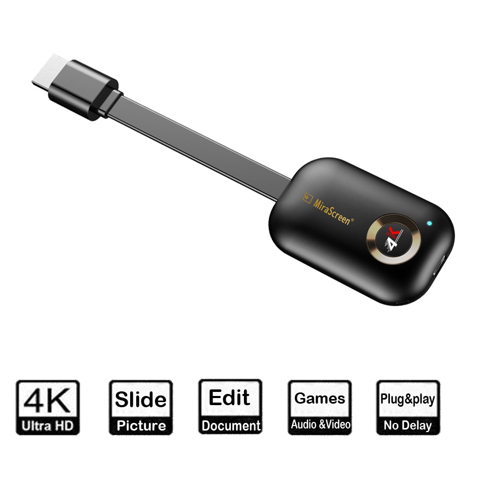 Clé TV Miracast DLNA Airplay, 4K HDMI, 5 go/2.4 go, Anycast, récepteur WiFi, Dongle d&#39;affichage, compatible Windows, android, TVSG9