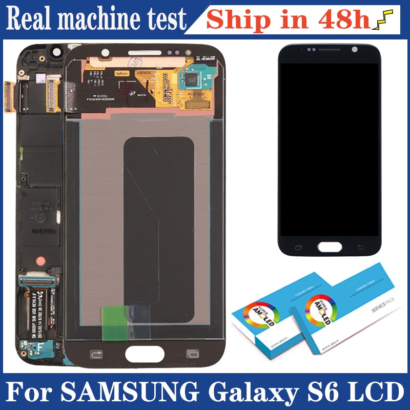 100% Originele 5.1 &#39;&#39;Super Amoled Lcd Touch Screen Digitizer Voor Samsung Galaxy S6 G920 SM-G920F G920F G920F Reparatie onderdelen
