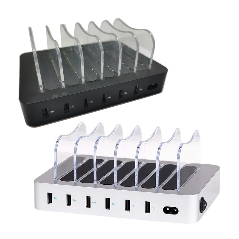 Multifunctional and Durable 6 Port USB Desktop Charging Station Suitable for Office Use (US Plug)