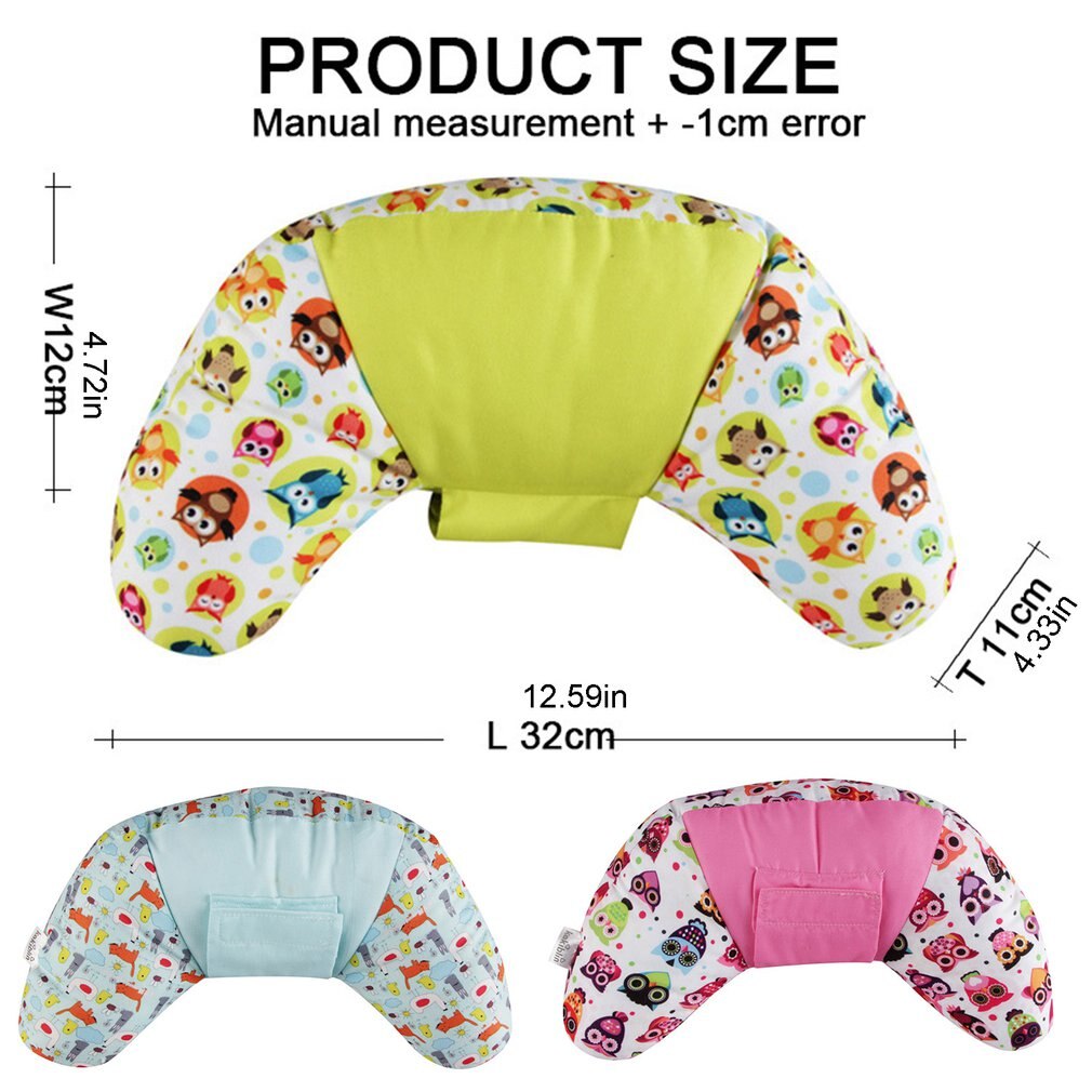 1 Pc niños Auto para reposacabezas de asiento de coche cojín de hombro cojín de algodón suave almohada de almohada de cuello para coche