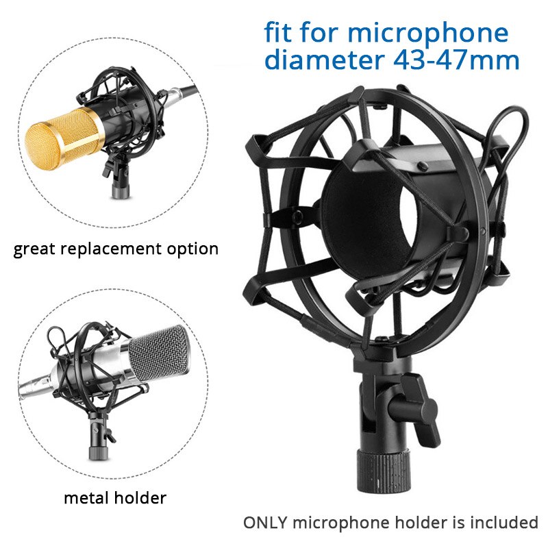 Metal Microphone Shock Mount Studio Karaoke Condenser Microfone Mikrofon Holder Shockproof Mic Stand bm 800 Microphone Stand