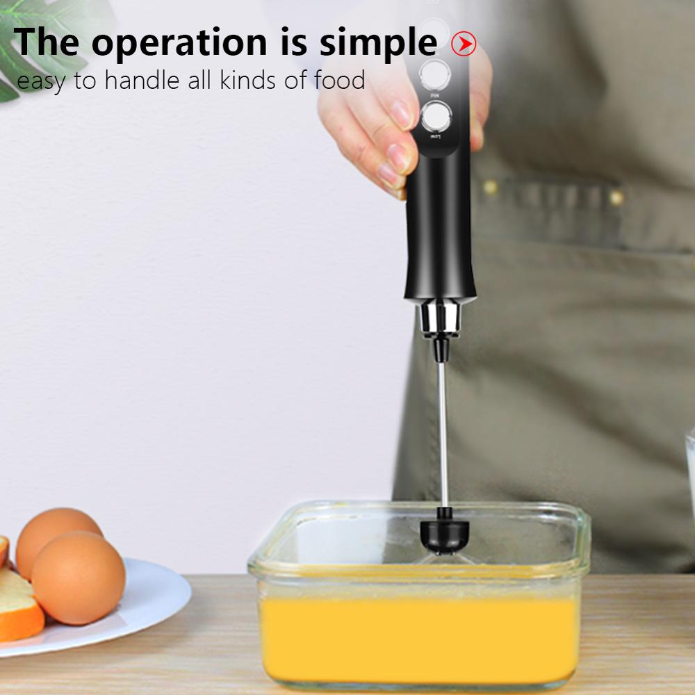 3 Speed Verstelbare Usb Oplaadbare Handheld Blender Melk Koffie Tore Rvs Elektrische Mixer Schuim Maker Keuken Gereedschap