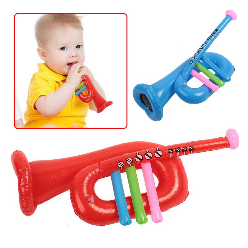 Novelty Infatable Trumpet Inflatable Toy Trumpet Toy Simulation Trumpet PVC Colorful Inflate Trumpet Toy