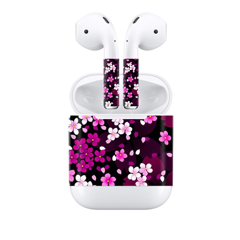 Bloem Patronen Skin Sticker Voor Apple Airpods Ultra Dunne Oortelefoon Cover Flim Sticker Case Voor Apple Airpods