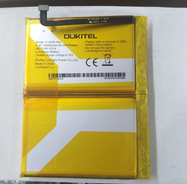 original oukitel K10000 MAX phone High capacity battery for oukitel K10000 MAX phone battery