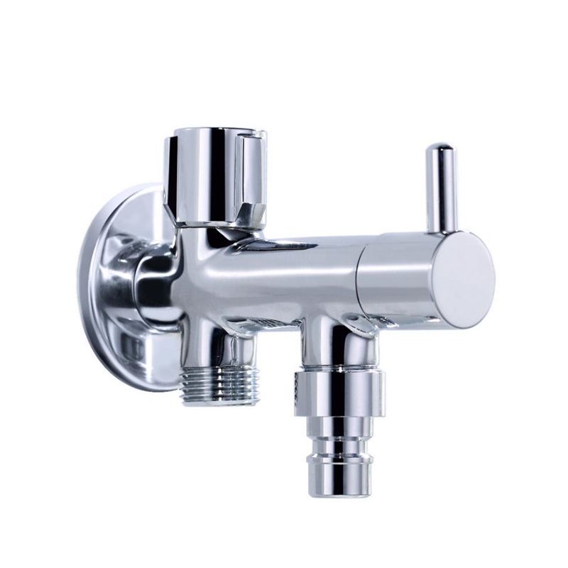 Brass Kitchen Bathroom Accessories Double Outlet Angle Valve for Shower Head Toilet Basin Water Heater Angle Valves Water Tap