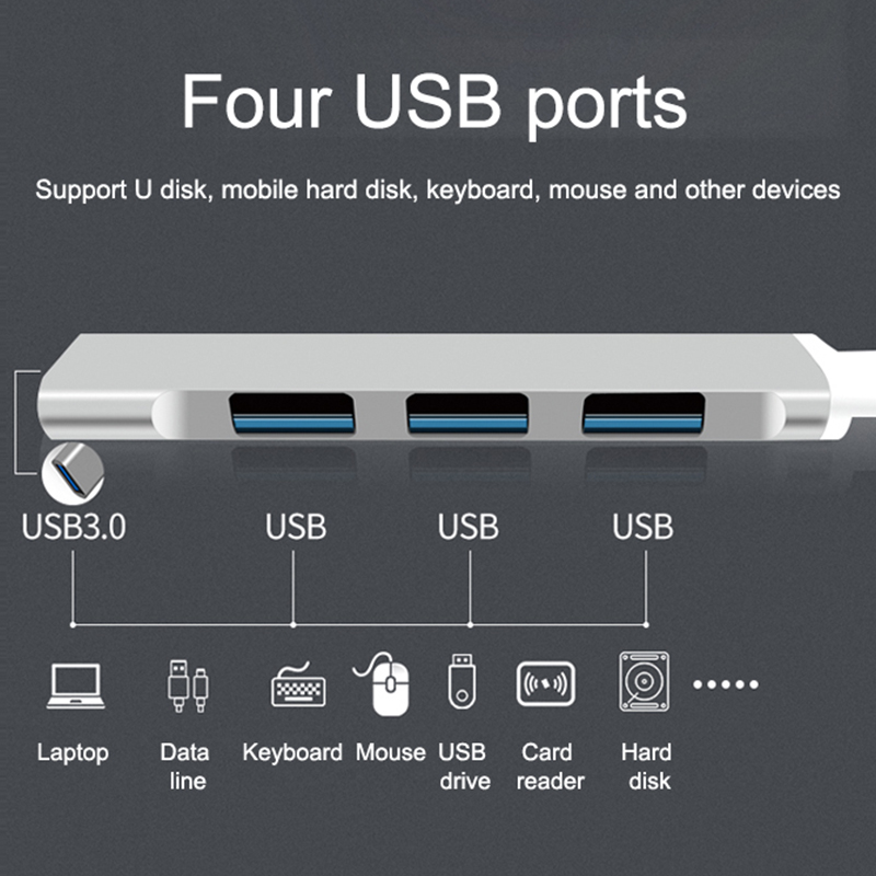 Wieloportowa stacja dokująca z wtyczką typu C HDMI VGA USB Power Delivery Hub do laptopa Macbook Pro HP DELL Surface USB 3.0 Dock