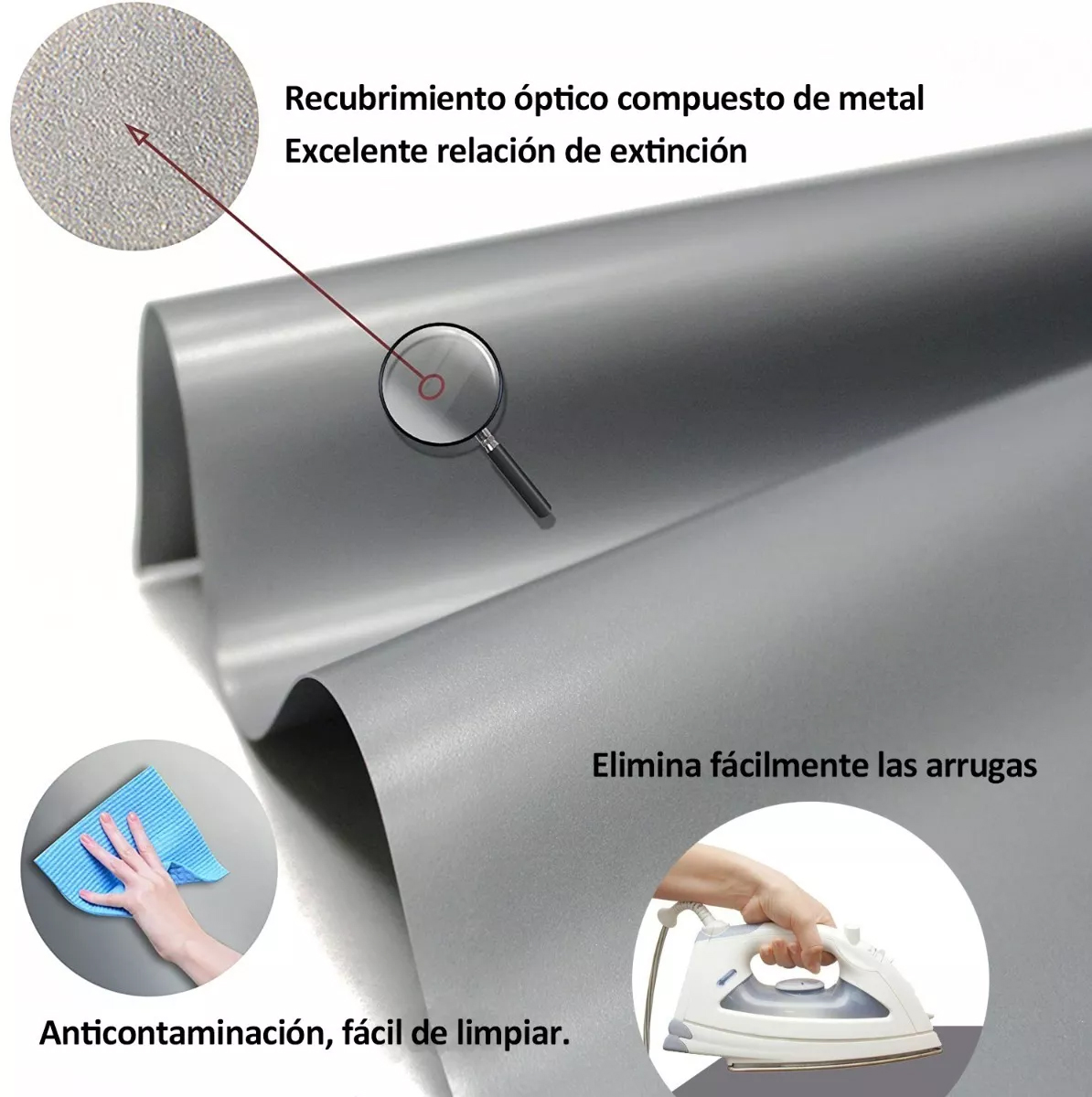 Tragbare Projektor-Leinwand, Heimkino, 100 Zoll, Metallprojektionsleinwand, 2,4 Verstärkung, 169 Filmleinwand für 4K 1080P 3D-Projektoren